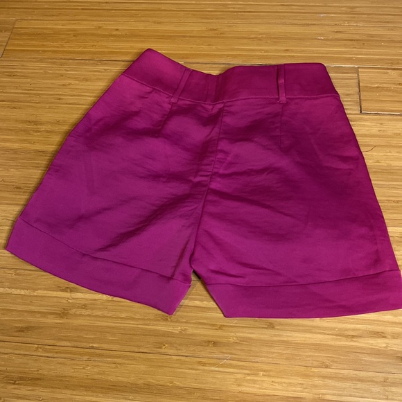 Brand New Fuchsia Satin Shorts with Tie Belt High waisted - Express size 0 & 12 - Picture 3 of 3